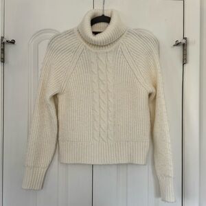 1. State Cream Cable Knit Turtleneck Sweater XS